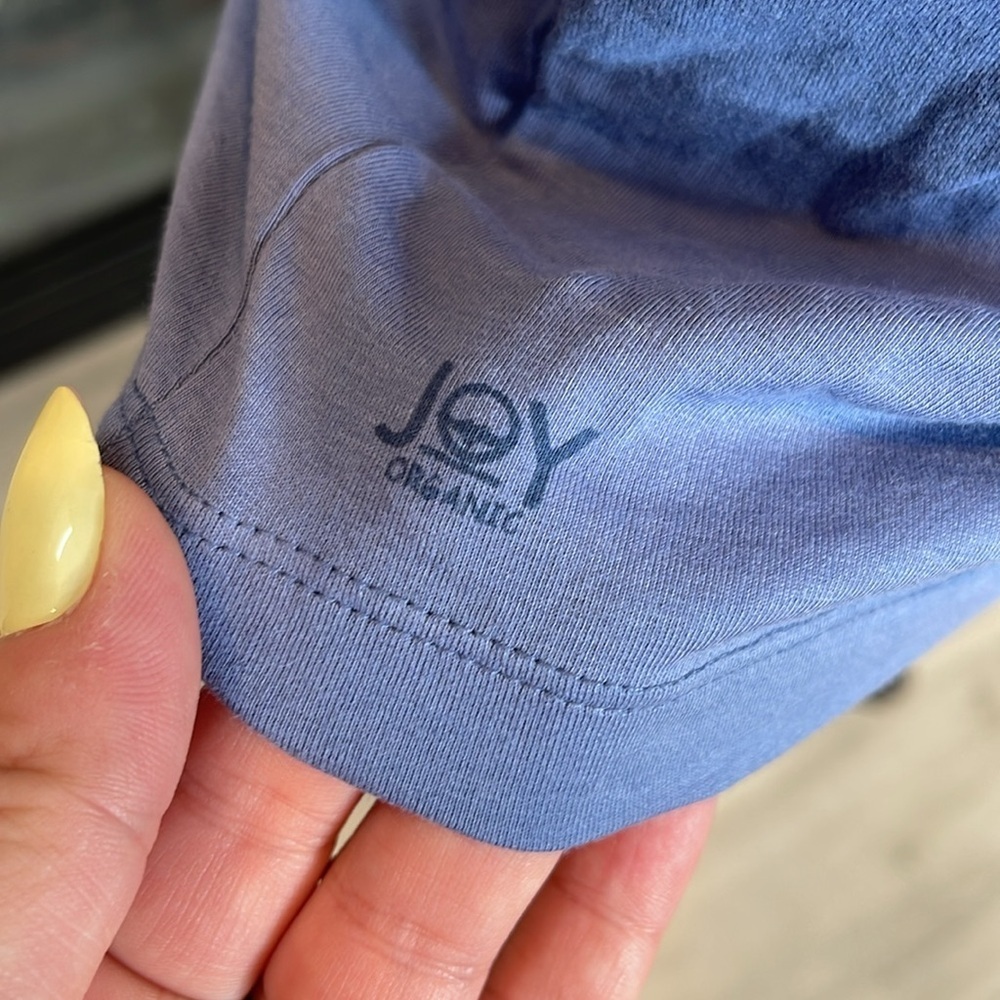 NWT Joy Organic Blue Top Cotton Size Large - Picture 4 of 5